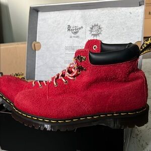 Dr. Martens Red Boots with Chunky Sole